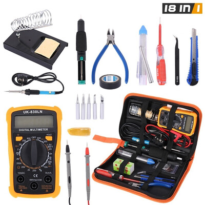 

Handskit Temperature Electric Soldering Iron Kit 220V Soldering Iron kit With Multimeter Desoldering Pump Welding Tool