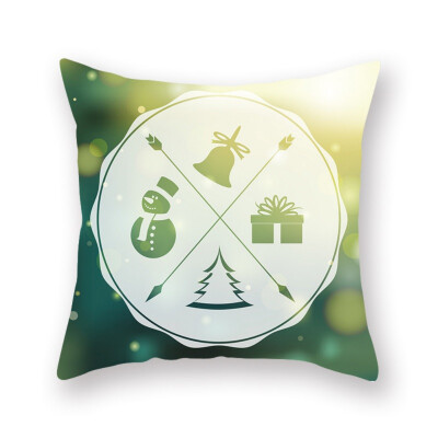 

Print Pillow Case Merry Christmas Polyester Sofa Car Cushion Cover Home Decor throw pillows covers decorative Christmas Series