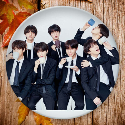 

Kpop BTS Bangtan Boys Tinplate Badge Brooch Bag Pendant Boys Girls Accessories Hot Gift for Fans