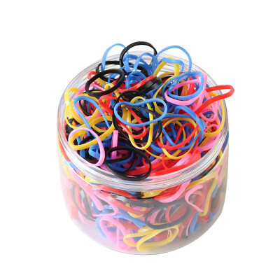 

About 1000pcsbox Kids Disposable Rubber Band Children Girls Thickening Hair Acessories Solid Color Hair Ring