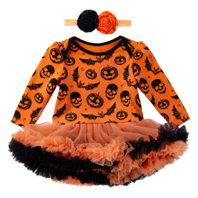 

2019 Autumn Winter New Born Baby Clothes Unisex Halloween Clothes Boy Rompers Kids Costume For Girl Infant Jumpsuit 2PCS