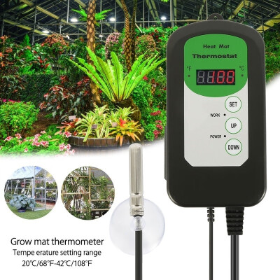 

Digital Heat Mat Thermostat Controller for Seed Germination Reptiles&Brewing 20-42℃