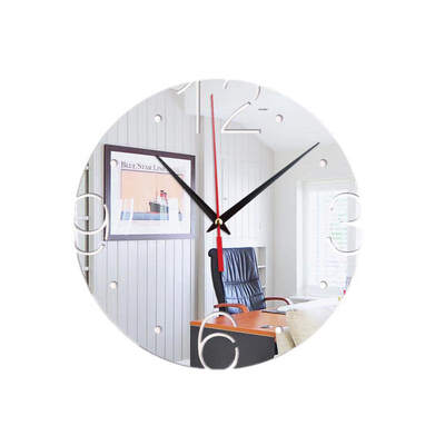 

1 PC Simple round fashionable creative acrylic wall sticker clock home decoration mirror paste living room bedroom wall clock