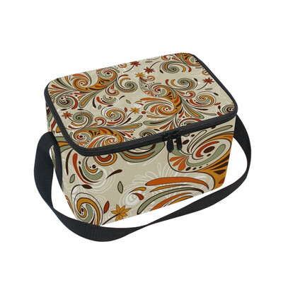 

ALAZA Insulated Lunch Box Modern Vintage Style Lunch Bag for Men Women Portable Tote Bag Cooler Bag