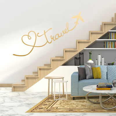 

Wall Stickers Travel Themed Quote Words Wall Decal DIY Self-Adhesive Removable PVC Home Decor Stickers
