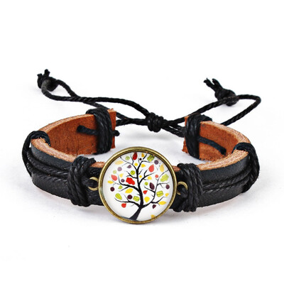 

Handmade Adjustable Tree For Life Believe Multi-layer Bracelet Wristband