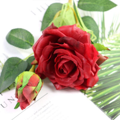 

Artificial Chinese Rose Flowers Chinese Rose Branch for Home Shop Decor Fake Flower Bouquet Simulation Chinese Rose Decor