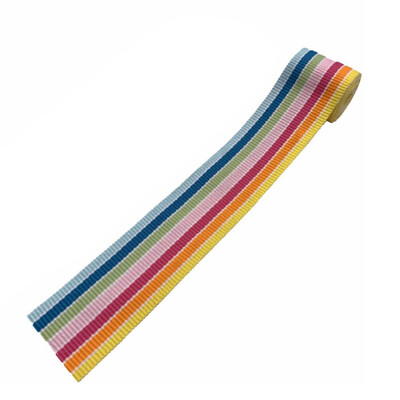 

Natural Weave Ribbon Gift Rainbow Color Polyester Ribbon Rolls Colorful DIY bow crafts Striped Wrapping Materials