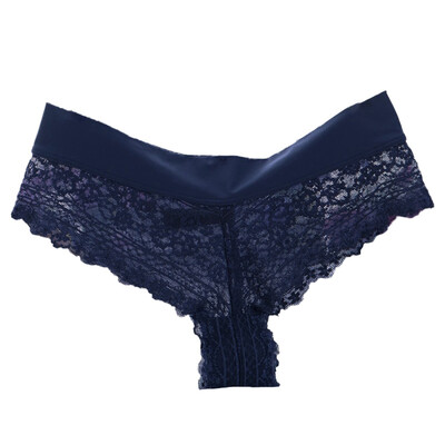 

Sexy Lace Transparent Thong Panties Low Waist Cotton Briefs Underwear Women Breathable G-String