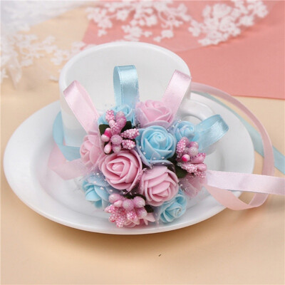 

Creative Artificial Wrist Flower Bridesmaid Sisters Hand Flowers Artificial Bride Flowers Wedding Decoration Flower