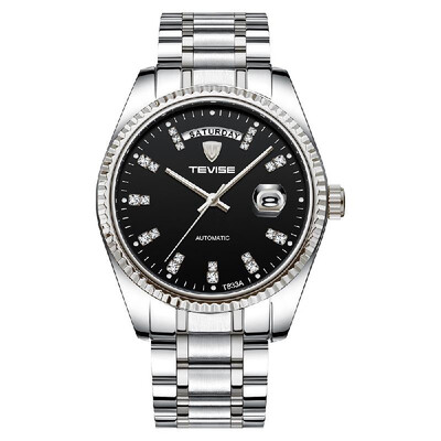 

TEVISE T833A Business Men Automatic Mechanical Watch Time Calendar Display Fashion Casual Stainless Steel Strap 3ATM Waterproof Lu