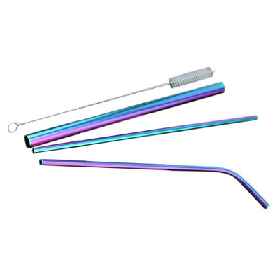 

47PCS Eco Friendly Mugs Reusable Drinking Straw High Quality 304 Stainless Steel Metal Straw Cleaner Brush