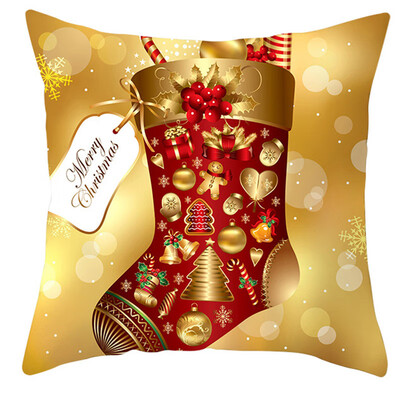 

45x45cm Merry Christmas Decoration Velvet Pillow Cover Xmas Navidad Gift For Home Happy New Year Decorator