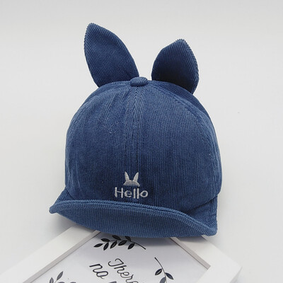 

Kids Hat Baby Cute Soft Baseball Cap Breathable Letter Print Casual Rabbit Ear Design Visors Hats