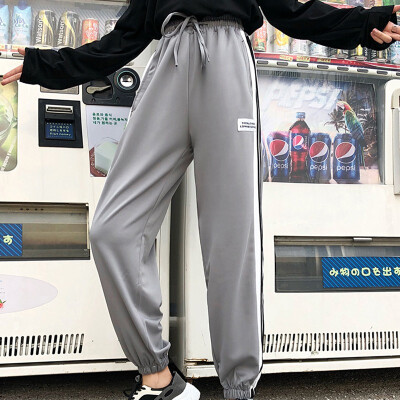 

Women Harem Pants Hip Hop Fashion Loose Beam Legs Streetwear Casual Female Harajuku High Waist Trousers