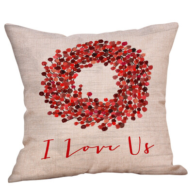 

〖Follure〗Happy Valentines Day Throw Pillow Case Sweet Love Square Cushion Cover