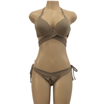 

2019 Bra Brief Sets Push-up Padded Bra Swimsuit Bathing Sexy Women Bikini Set Mid Waist Swimwear Women