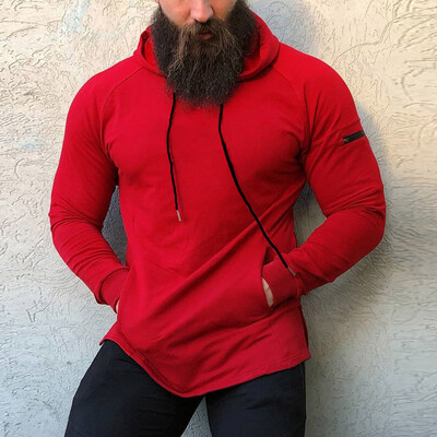 

Toponeto Mens Fashion Autumn Winter Hooded Long Sleeved Sweater Sports Running Coat