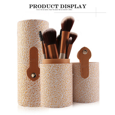 

Hot 12pcs Pro Cosmetic Makeup Brush Set Beatuy Power Foundation Make Up Brushes Tool Kit Holder Case Cup maquiagem