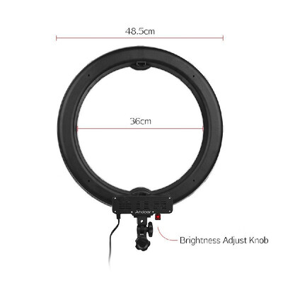 

Andoer 36W LED Video Ring Light Photography Studio Fill-in Light 360pcs LED Beads 5500K Adjustable Brightness with Color Filters C