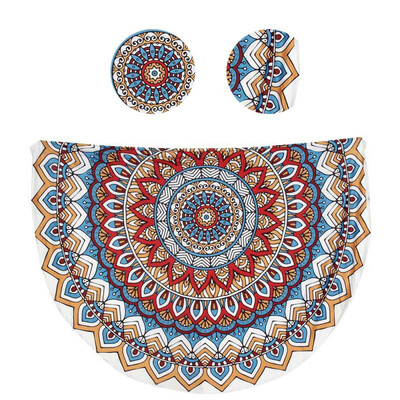 

Summer Round Mandala Pareo Wrap Shawl Towel Blanket Scarf Beach Mat Tapestry Mandala Round
