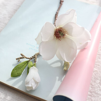 

JPGIF Artificial Fake Flowers Leaf Magnolia Floral Wedding Bouquet Party Home Decor