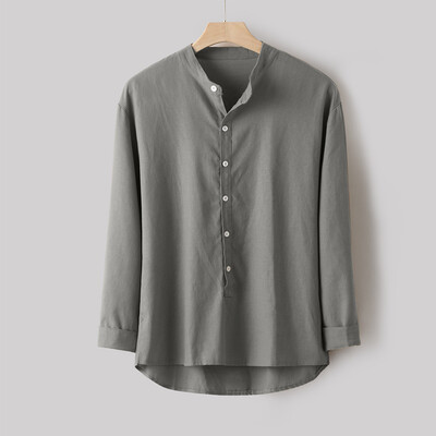 

Toponeto Fashion Mens Autumn Winter Button Casual Linen&Cotton Long Sleeve Top Blouse
