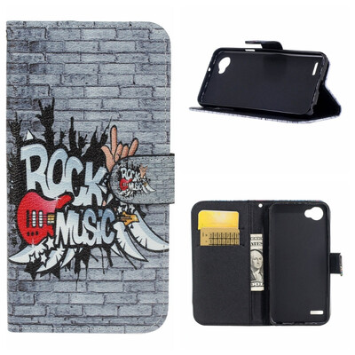 

MOONCASE LG Q6 G6 Mini Painted Pattern Leather Case - Rock