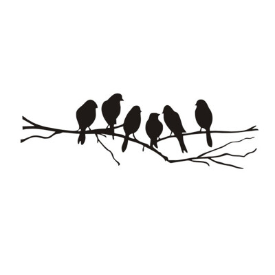 

Halloween Self-sticking Wall Sticker Black Bird Pattern Stickers PVC Wall Decor House Room Decoration Bedroom Accessories