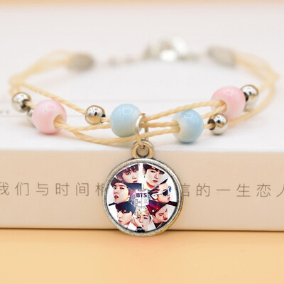 

Kpop BTS Bangtan Boys Bracelet DIY Handmade Ceramic Bracelet Photo Image Hot Gift for ARMY