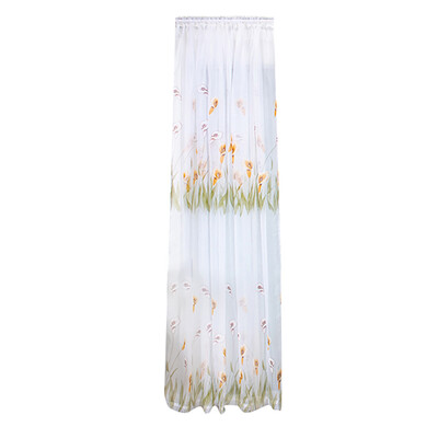 

Toponeto Leaves Curtain Tulle Window Treatment Voile Drape Valance 1 Panel Fabric