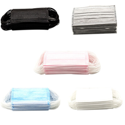 

50Pcs Disposable Dust Mask Three Layer Anti Dust Respirator Non Woven Fabrics Mouth Mask Outdoor Beauty Salon