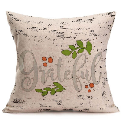 

Tailored Happy Fall Thanksgiving Day Soft Linen Pillow Case Cushion Cover Home Decor