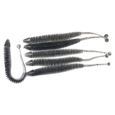 

6Pcsset 80mm Fishing Lure Artificial Soft Bait Carp Lures Night Luminous Worm Bait Fishing Tackle Accessories