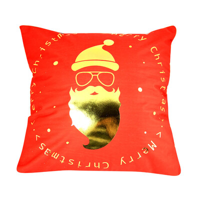 

Tailored Merry Christmas Gold Foil Printing Pillow Case Sofa Waist Throw Cushion Cover A
