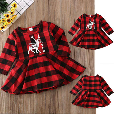 

Christmas Toddler Kids Baby Girl Xmas Flared Party Romper Swing Dresses Clothes
