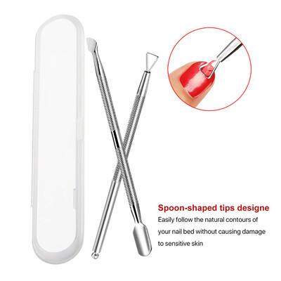 

Gobestart Stainless Steel Cuticle Peeler Scraper Remove Gel Nail Polish Nail Art Remover Tool