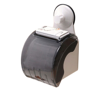 

Gobestart Waterproof Bathroom Toilet Wall Sucker Roll Holder Tissue Box Paper Stand A