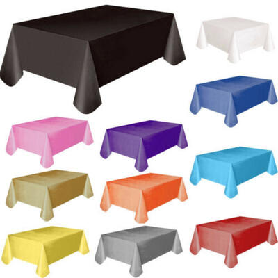 

Fashion Plastic Rectangle Table Cover Cloth Wipe Clean Party Tablecloth Covers