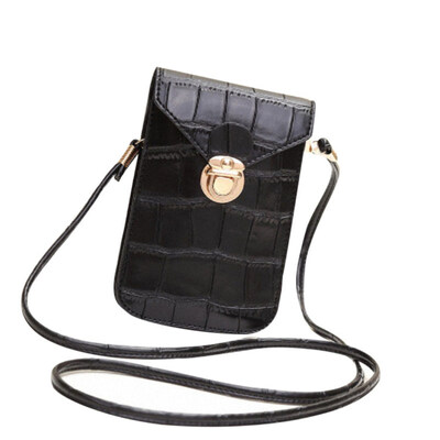 

Crocodiles Embossed Mini Women Faux Leather Crossbody Shoulder Bag Phone Wallet