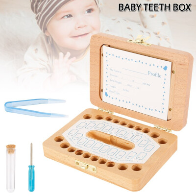 

Delicate Baby Wooden Teeth Save Box Souvenir Box Milk Teeth Organizer Holder