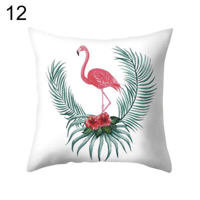 

Flamingo Square Throw Pillow Case Cushion Cover Sofa Bed Car Cafe Office Decor