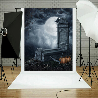 

Toponeto Halloween Backdrops Pumpkin Vinyl 3x5FT Lantern Background Photography Studio A