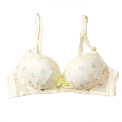 

Teenage Girls bra Printing Gather together Young girls first Training bra teenage Child Fitness 12 - 18y small chest bra