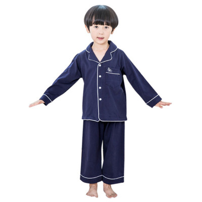 

2019 New Spring Autumn Girls Boys Fashion Pajamas Set Korean Style Cotton Home Underwear Pajamas For Kids Children 2 PcsSet
