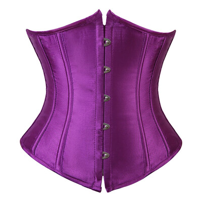 

Lace-up Boned Plus Size Satin Corset