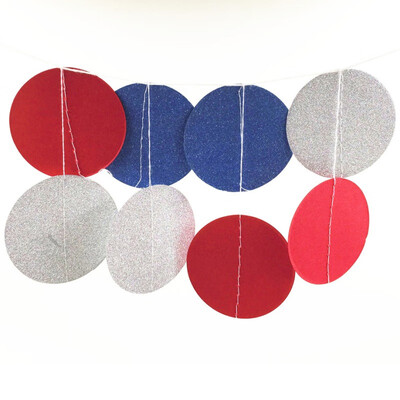 

2m5cm 22dotsPack Star Bunting Hanging Garland Valentine Birthday Party Wedding Shower Room Decor Paper Round Circle String