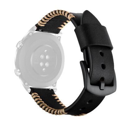 

〖Follure〗Stitch Pattern Replacement Leather Watch Band Wrist Strap For Honor Magic2 watch