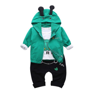 

3 Sets Of Baby Clothes Set Autumn Cute Cartoon Baby Long Sleeve Trousers Jacket Three-Piece Kid Baby Clothes Set