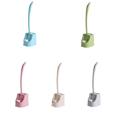 

Home Office Bathroom Toilet Brush Set Strong Bristles Good Grips Compact Long Brush Heavy Base